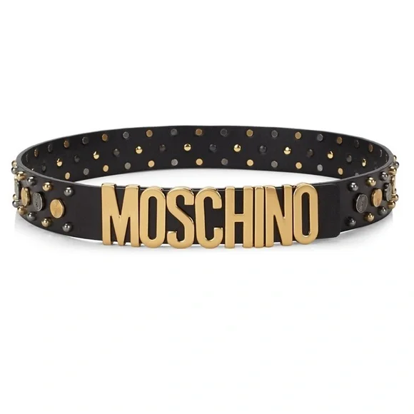 Moschino | Accessories | Authentic Moschino Black Studded 